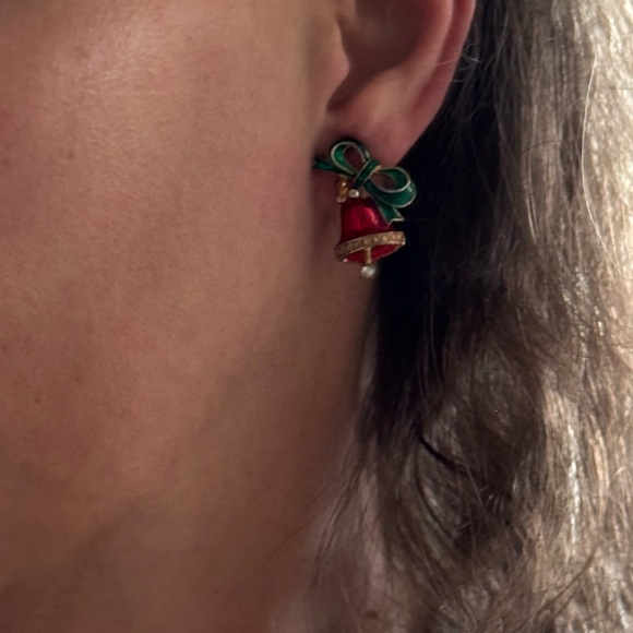 🛎️Clearance Vintage Christmas Bell Clip on Earrings - Picture 7 of 7